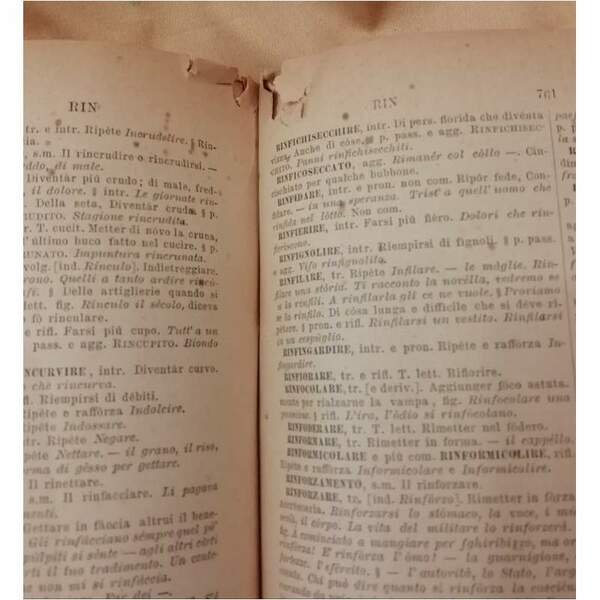 NOVO DIZIONARIO UNIVERSALE DELLA LINGUA ITALIANA Vol. II (1891)