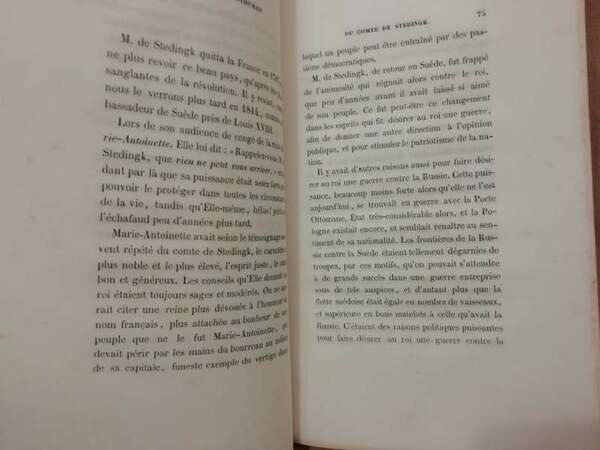 MEMOIRES POSTHUMES DU FELD-MARECHAL COMTE DE STEDINGK (1844)