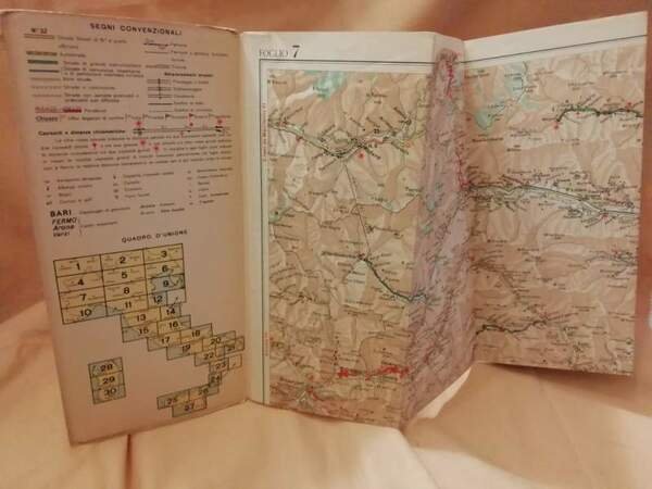 CONSOCIAZIONE TURISTICA ITALIANA. CARTA AUTOMOBILISTICA AL 200000. FOGLIO 7