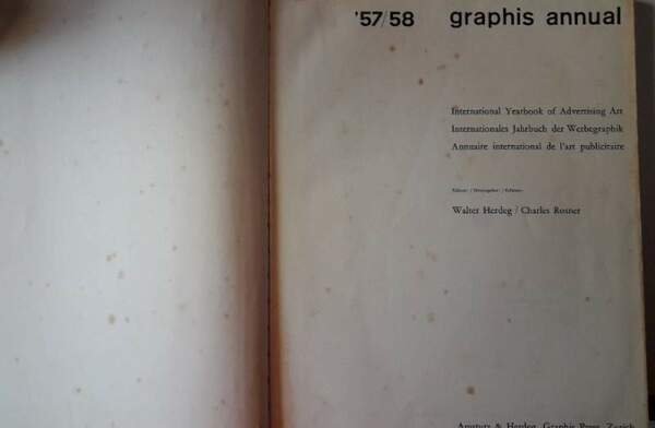 GRAPHIS ANNUAL - Internayional Yearbook of Advertising Art-1957/58