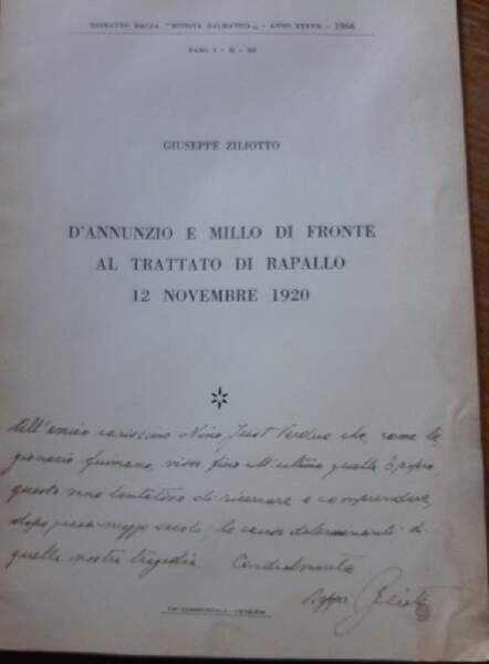 D'ANNUNZIO E MILLO DI FRONTE AL TRATTATO DI RAPALLO -12 …