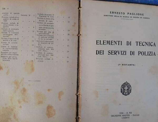 LEGGI DI POLIZIA-SERVIZI TECNICI-POLIZIA GIUDIZIARIA(s.d. ? 1931)