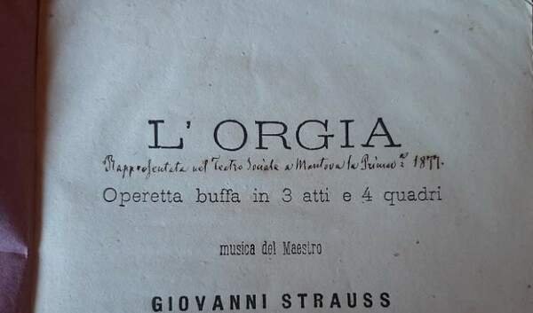 L'ORGIA-OPERETTA BUFFA IN 3 ATTI E 4 QUADRI(1876)