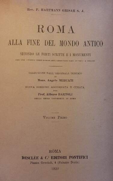 ROMA ALLA FINE DEL MONDO ANTICO-2 VOLL. ( 1930)