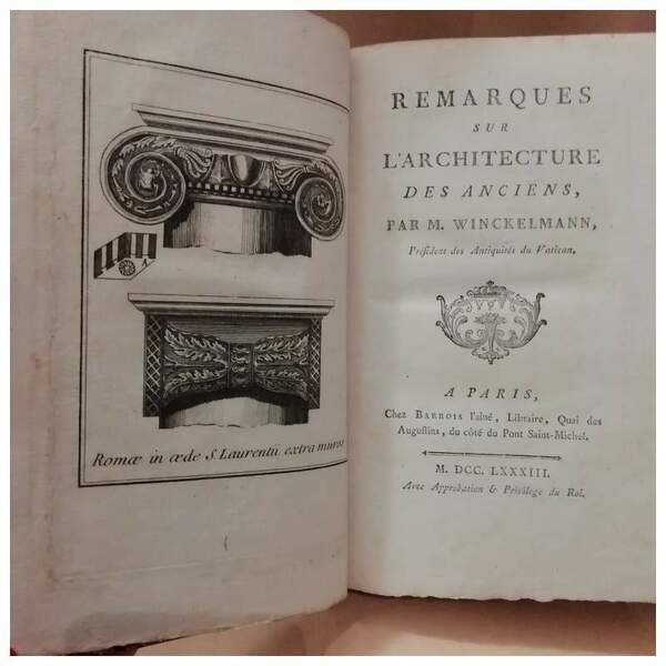 REMARQUES SUR L'ARCHITECTURE DES ANCIENS (1783)