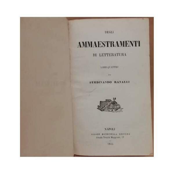 DEGLI AMMAESTRAMENTI DI LETTERATURA (1855)