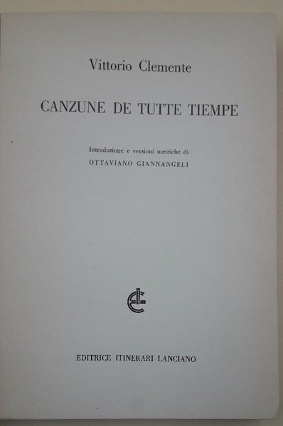 CANZUNE DE TUTTE TIEMPE( 1970)