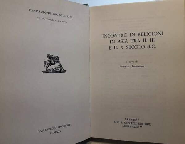INCONTRO DI RELIGIONI IN ASIA TRA IL III E IL …