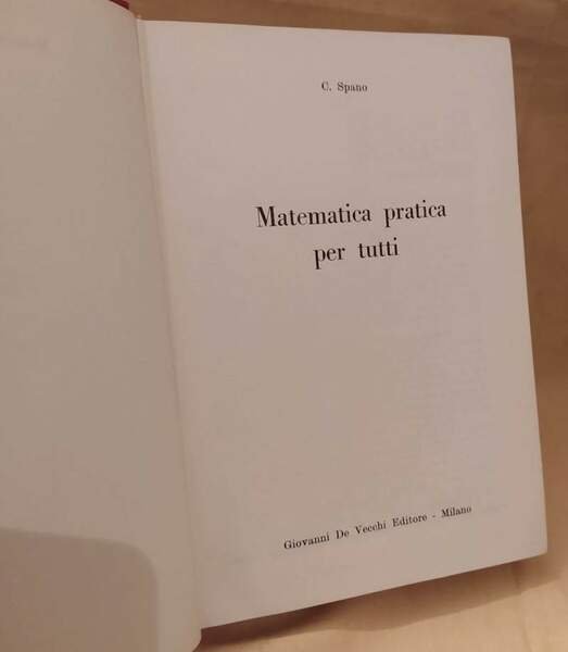 MATEMATICA PRATICA PER TUTTI (1966)