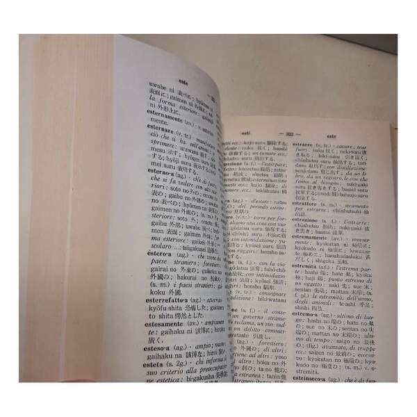 DIZIONARIO ITALIANO - GIAPPONESE CON UNA APPENDICE DEI TERMINI MILITARI