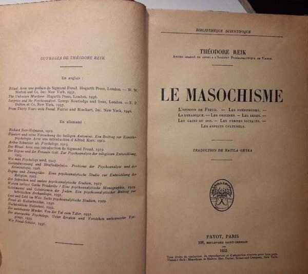 LE MASOCHISME (1953)
