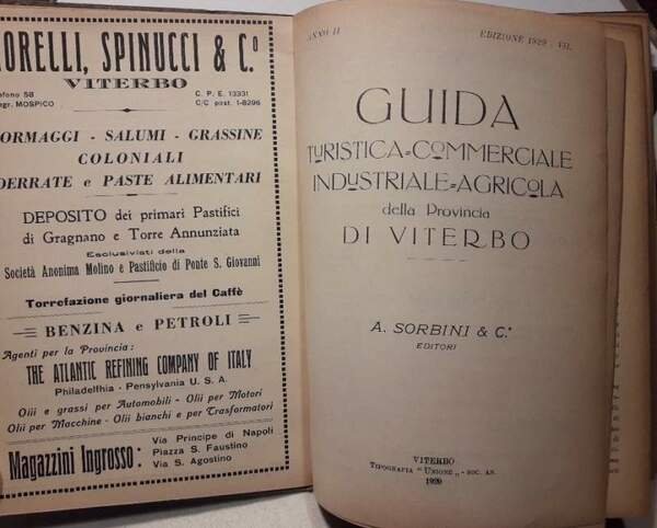 GUIDA TURISTICA-COMMERCIALE-INDUSTRIALE-AGRICOLA- DELLA PROVINCIA DI VITERBO( 19299