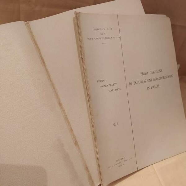 PRIMA CAMPAGNA DI ESPLORAZIONI GEOIDROLOGICHE IN SICILIA (1933)