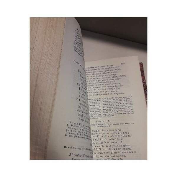 RIME DI FRANCESCO PETRARCA CON L'INTERPRETAZIONE DI GIACOMO LEOPARDI(1860)