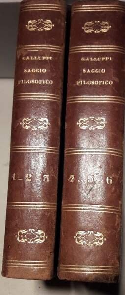 SAGGIO FILOSOFICO SULLA CRITICA DELLA CONOSCENZA-6 TOMI IN 2 VOL.(1850)