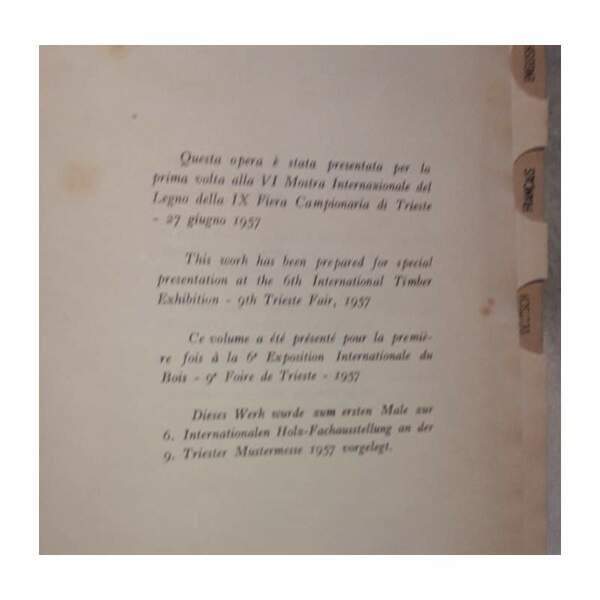 VOCABOLARIO TECNICO E COMMERCIALE DEL LEGNO( 1957)