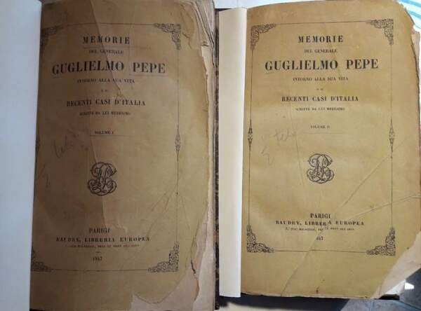 MEMORIE DEL GENERALE GUGLIELMO PEPE INTORNO ALLA SUA VITA E … | Immagine principale