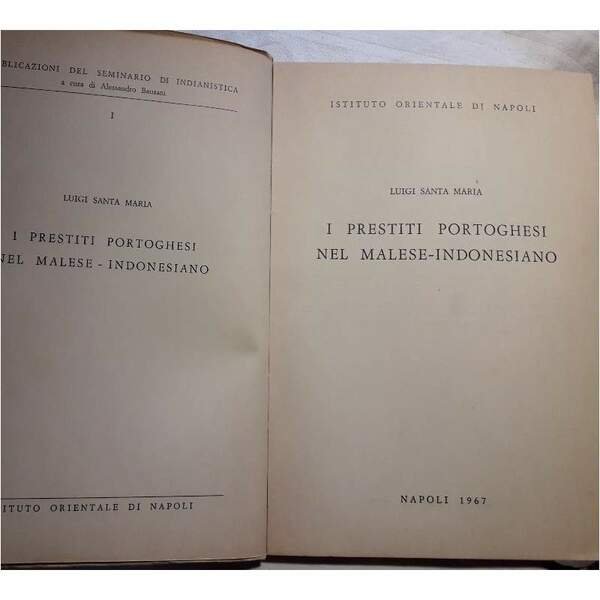 I PRESTITI PORTOGHESI NEL MALESE-INDONESIANO(1967)