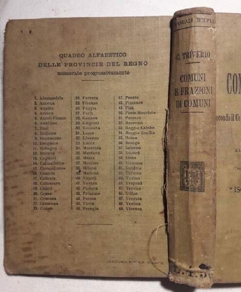 COMUNI E FRAZIONI DEL REGNO D'ITALIA(1915)