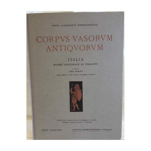 CORPUS VASORUM ANTIQUORUM- ITALIA MUSEO NAZIONALE DI TARANTO( 1962) | Immagine Gallery 1