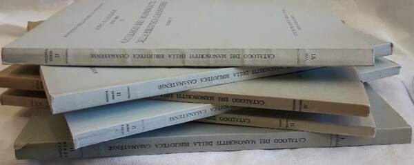 CATALOGO DEI MANOSCRITTI DELLA BIBLIOTECA CASANATENSE- VOLL. I-II-III-IV-V-VI(1959/1978) | Immagine Gallery 5