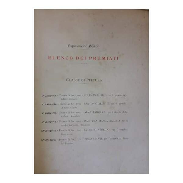 ALBUM RICORDO DELLA LXVI ESPOSIZIONE 1895-96 ROMA(1895) | Immagine Gallery 8