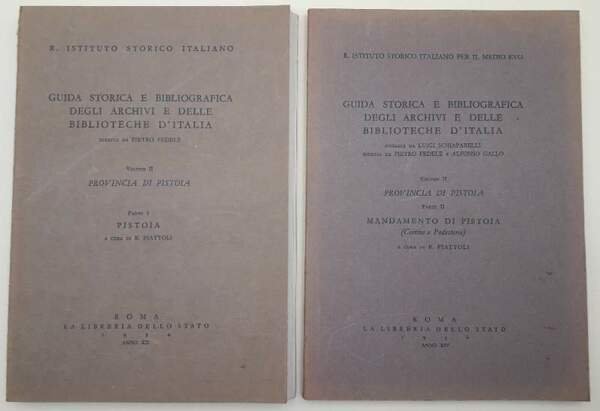 GUIDA STORICA E BIBLIOGRAFICA DEGLI ARCHIVI E DELLE BIBLIOTECHE D'ITALIA …