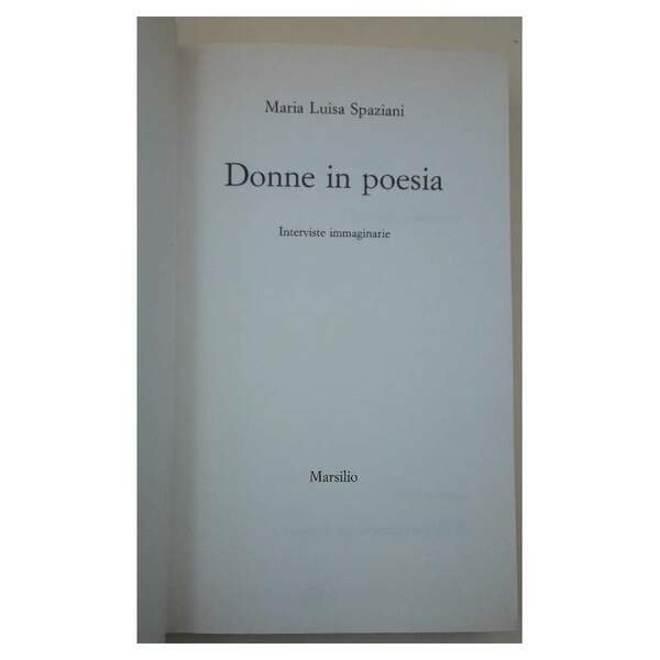 DONNE IN POESIA -INTERVISTE IMMAGINARIE(1992)