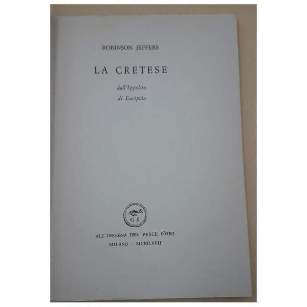 LA CRETESE-DALL'IPPOLITO DI EURIPIDE( 1967)