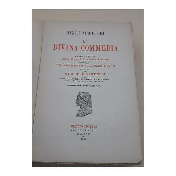 DANTE ALIGHIERI-LA DIVINA COMMEDIA-TESTO CRITICO DELLA SOCIETA' DANTESCA ITALIANA(1958)