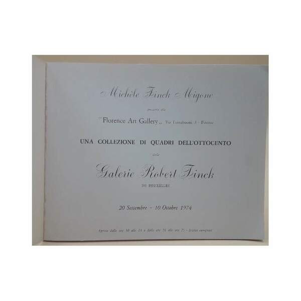 UNA COLLEZIONE DI QUADRI DELL'OTTOCENTO DELLA GALERIE ROBERT FINCK DE …