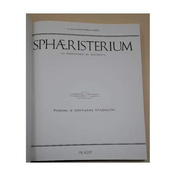 SPHAERISTRIUM-LO SFERISTERIO DI MACERATA(1989)