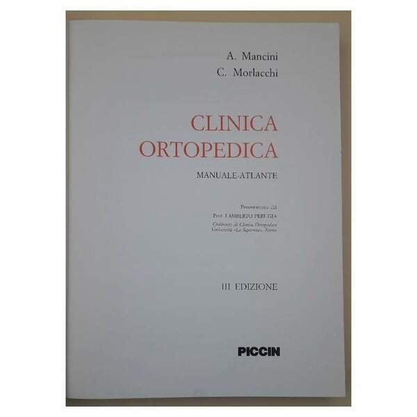 CLINICA ORTOPEDICA-MANUALE ATLANTE(1995)