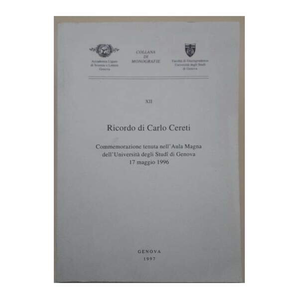 RICORDO DI CARLO CERETI(1996)