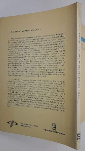 PREMSA I SOCIETAT A LA GIRONA FRANQUISTA(1989)