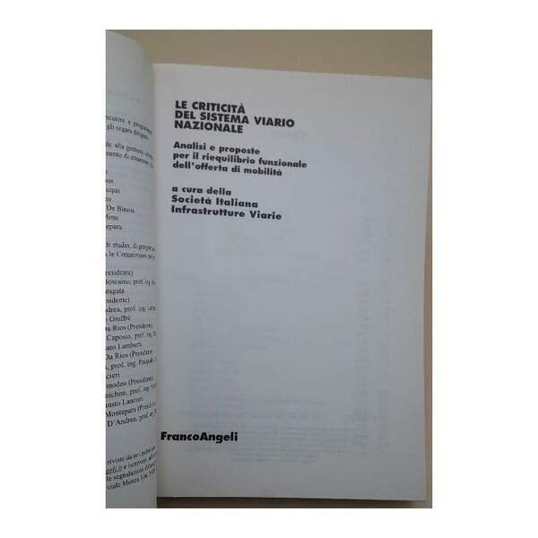 LE CRITICITA' DEL SISTEMA VIARIO NAZIONALE(2002)