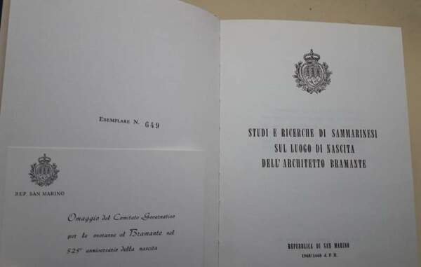 STUDI E RICERCHE DI SAMMARINESI SUL LUOGO DI NASCITA DELL'ARCHITETTO …