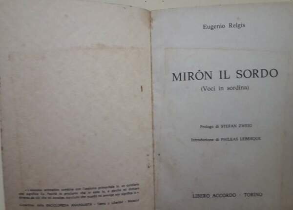 MIRON IL SORDO(VOCI IN SORDINA)
