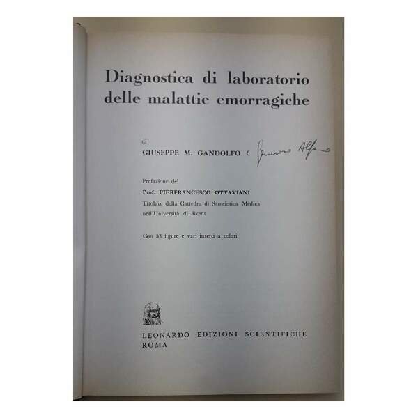 DIAGNOSTICA DI LABORATORIO DELLE MALATTIE EMORRAGICHE( 1971)