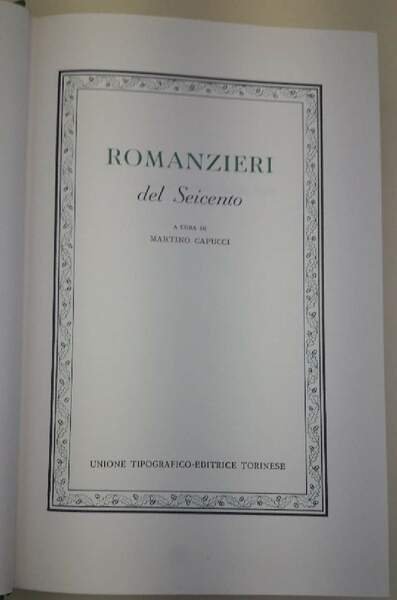 ROMANZIERI DEL SEICENTO(1974)