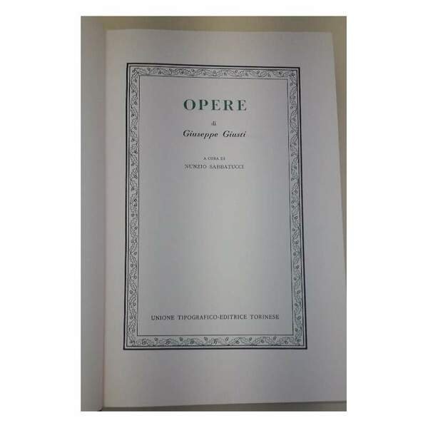 OPERE DI GIUSEPPE GIUSTI(1976)