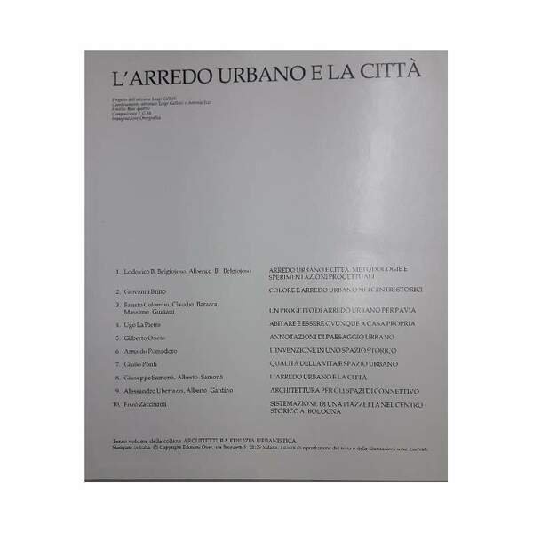 L'ARREDO URBANO E LA CITTA'-III vol.