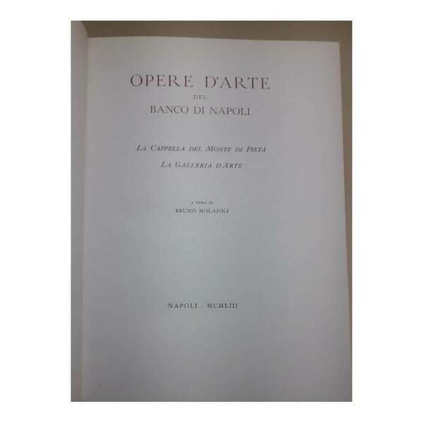 OPERE D'ARTE DEL BANCO DI NAPOLI(1953)