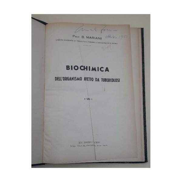 BIOCHIMICA DELL'ORGANISMO AFFETTO DA TUBERCOLOSI(1951)