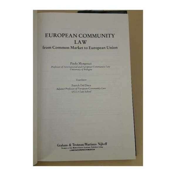 EUROPEAN COMMUNITY LAW(1992)