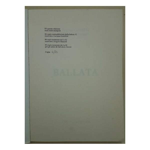 BALLATA(1987)