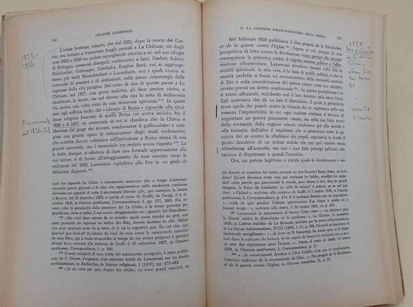 FELICITE' LAMENNAIS- DAL CATTOLICESIMO AUTORITARIO AL RADICALISMO DEMOCRATICO(1963)
