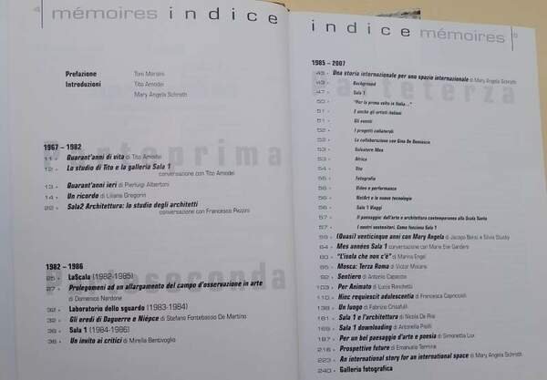MEMOIRES-SALA 1 -CRONISTORIE D'ARTE CONTEMPORANEA 1967-2007(2008)