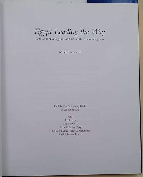 EGYPT LEADING THE WAY-INSTITUTION BUILDING AND STABILITY IN THE FINANCIAL …
