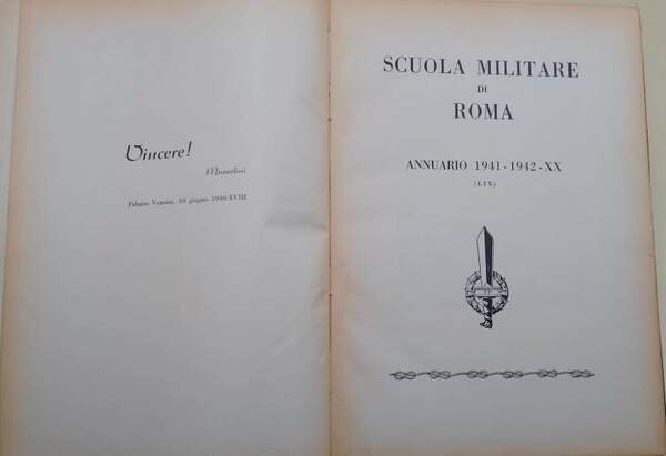SCUOLA MILITARE DI ROMA - ANNUARIO 1941-1942-( 1942)